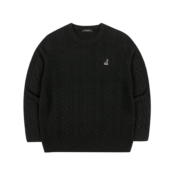 [바자회] 아란 케이블 스웨터 1812 블랙